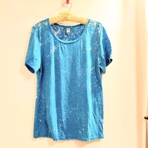 Kavio Vibrant Blue Short Sleeve Splatter Tee